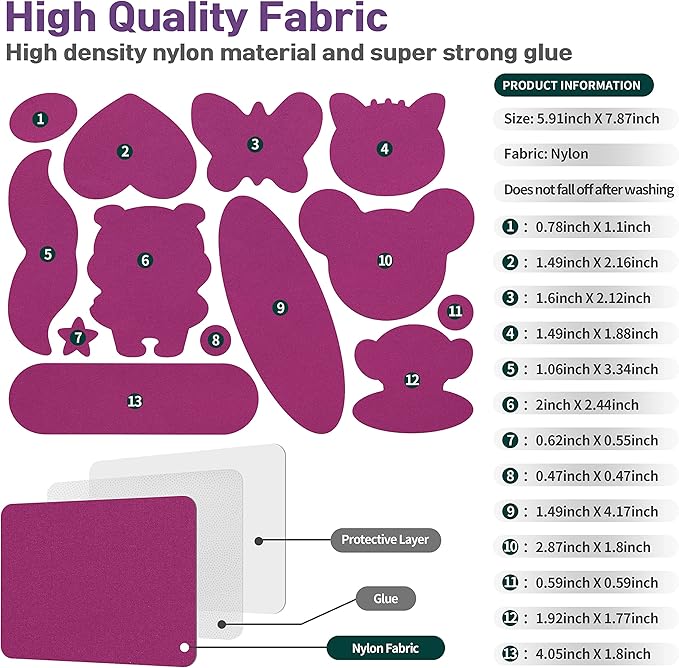 Azobur Nylon Repair Patches Self Adhesive Vinyl Outdoor Camping Gear Repair Kit,Waterproof Fabric Repair Patches for Down Jacket, Tent, Sleeping Bag (15x20cm)