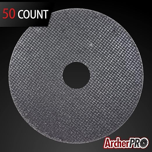 50 Pack 4.5” Abrasive Cut-Off Wheels for Metal Cutting. 4 ½ inch Cut Off Tool for Steel and Iron. Abrasive Metal Cutting Discs for Angle Grinder (50 Count 4-1/2” x 1/16” x 7/8”)