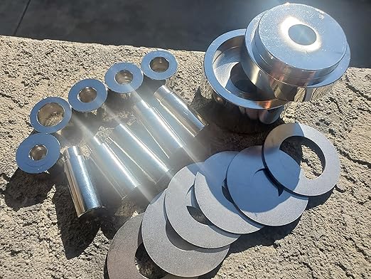 Coin Ring Puncher & Spacer Set | Punch Hole Metal Sheets Jewelry Making Tools | 5 Punches Ring Making Tool Made in USA | Centering Coin Punching Kit - 2.5 Pounds