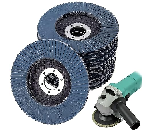 SIGNI 10-Pack Premium Zirconia Abrasive Flap disc for Angle Grinder Grinding Metal Steel (4.5 inch T27 Mixed grit)