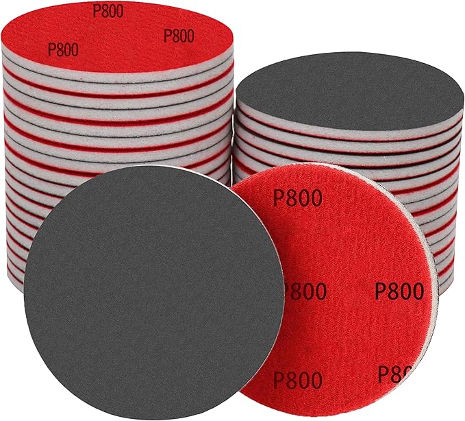 16Pcs 5 Inch Sanding Sponge Disc Hook and Loop 800 Grit Wet Dry Sanding Pads, Drywall Sandpaper Blocks for Wooden Drywall Sheetrock and Metal Glazing