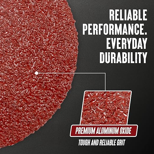 Aluminum Oxide Resin Fiber Sanding and Grinding Discs, 5” x 7/8”, 60 Grit - 25 Pack