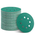 100PCS 150 Grit Premium Green Sanding Discs, 5-Inch 8-Hole Sandpaper for Random Orbital Sander