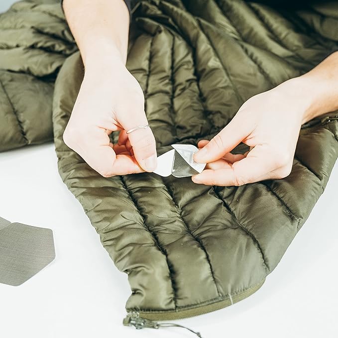 GEAR AID Tenacious Tape Hex 2.5” and 1.5” Repair Patches, Peel-and-Stick to Fix Holes and Burns in Down Jackets, Rain Gear, Tents, Tarps and More