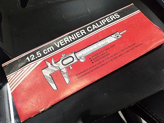 Non-Digital Vernier Caliper - Professional Metric & Imperial Measuring Tool for Inside, Outside, Depth, and Step Measurements (Non - Steel Plated Body)