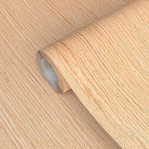 GSCIT Club Red Oak Wood Veneer, 12 inch x 50ft Wood Edge Banding Pre-glued Flexible, Veneer Tape Banding for Cabinet Repair Furniture Restoration