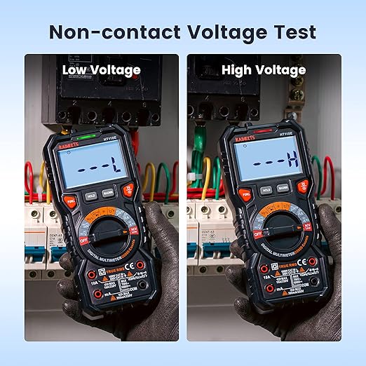 KAIWEETS HT118E Digital Multimeter TRMS 20000 Counts with Higher Resolution Auto-Ranging Voltmeter Accurately Measures Voltage Current Resistance Diodes Continuity Duty-Cycle Capacitance Temperature