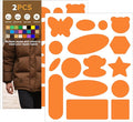 Azobur Down Jacket Repair Patches-Waterproof, Self-Adhesive,Nylon Fabric Patches for Puffy Jackets, Rain and Snow Gear, Tents, Sleeping Bag and More(Orange，2pcs)