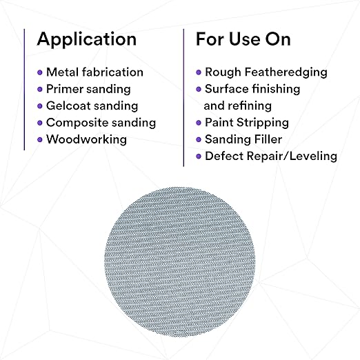3M Xtract Net Disc 310W, 320+, 5 in, Die 500X, Pack of 50 Hook and Loop Sanding Discs, Virtually Dust-Free, Value Option for Metal, Wood, Composites, Stock Removal, and Fine Finishing