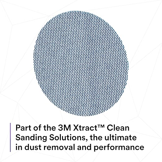 3M Xtract Net Disc 310W, 5 in, 12 Piece Multi-Pack Hook and Loop Sanding Disc, 80+, 120+, 180+, 220+, 240+, 320+, Virtually Dust-Free, Assorted Grades, 88446