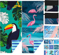 2 Pack Microfiber Beach Towel Oversized 71"x32" Sand Free Quick Dry Absorbent Lightweight Thin , Compact Towels for Travel Swimming Pool Yoga Gym Camping Beach Accessories Vacation Essentials Gift