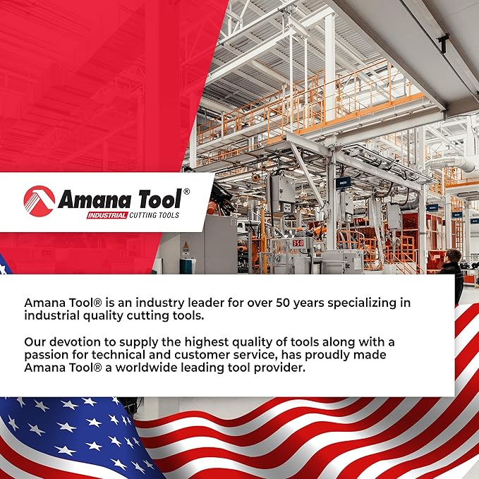 Amana Tool Spektra Extreme Tool Life Solid Carbide CNC Compression Spiral Router Bit, 46170-K, 1/4 D x 7/8 CH x 1/4 Shank x 2-1/2 Inch Long 2 Flute