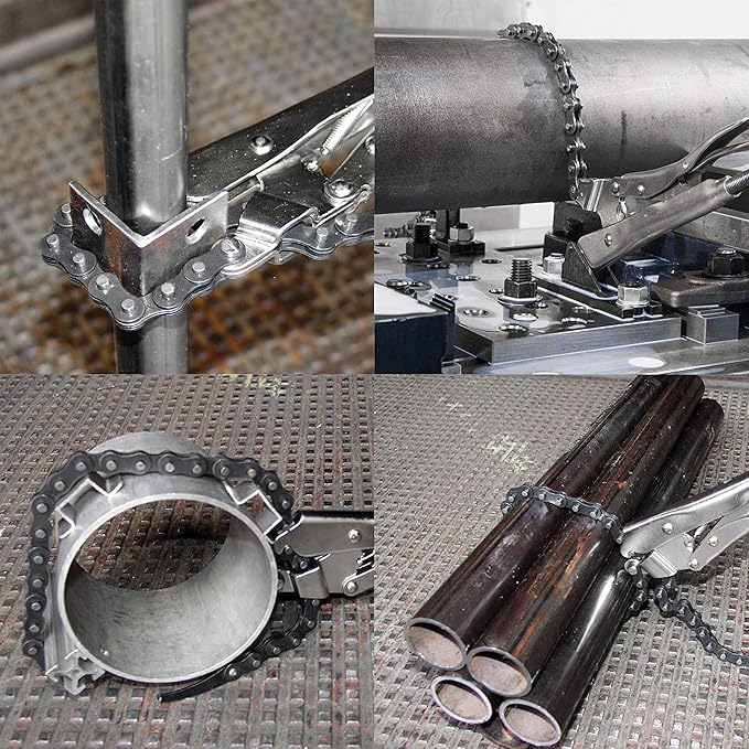 Strong Hand Tools - VAL-PFC1024 , Locking Chain Pliers, Removable 24″ Chain, Holds Up To 6.5" Diameter Pipes, Unique Easy Open Crank Handle, Quick Release Trigger, PFC1024