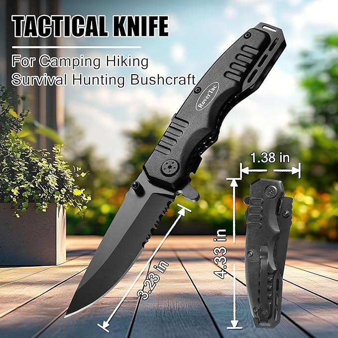 RoverTac Tools Set for Dad Gifts, 11-in-1 Multitool Axe, LED Flashlight & Tactical Knife in a Gift Box with "BEST DAD EVER", Unique Gift for Dad on Father’s Day, Birthday, Christmas & Retirement