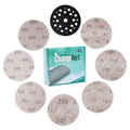 Mesh 5 inch 6 inch Sanding Discs 35PCS Hook and Loop Sanding Discs, Dust-Free, Ideal for Metal, Wood, Composites, Stock Removal, and Fine Finishing (6in, Assorted Grits & Pad)