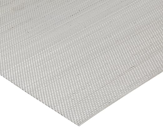 OnlineMetals A36 Carbon Steel Perforated Sheet, Unpolished (Mill) Finish, Hot Rolled, Staggered 0.0625" Holes, ASTM A36, 0.036" Thickness, 20 Gauge, 36" Width, 36" Length, 0.125" Center to Center