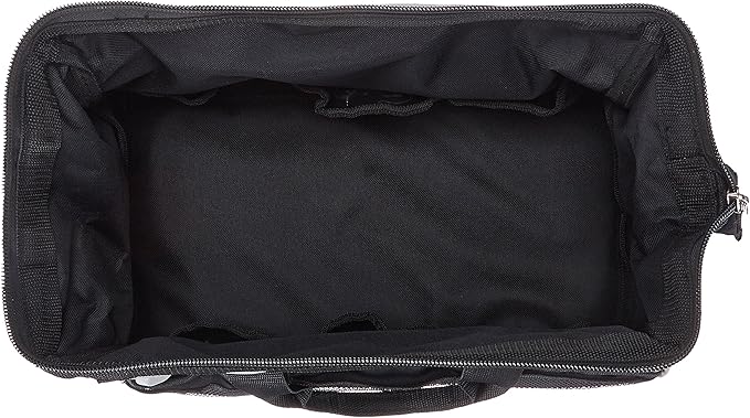 Amazon Basics Durable Wear-Resistant Base, Tool Large Standard Bag with Strap, 16 Inch, Black & Grey