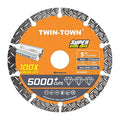 TWIN-TOWN 5" Diamond Cutting Wheel with 7/8" Arbor, Metal Cut Off Wheel, Carbide Cutting Wheel for Angle Grinder, 5000+ Cuts on Rebar, Steel, Iron, and INOX