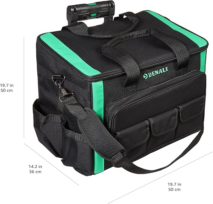 Amazon Basics Tool Rolling Bag, Black, 20 Pockets (Previously Denali Brand)