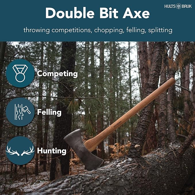 Hults Bruk 840752 Motala Double Bit Axe - 3.75 lb Head, 30" Handle