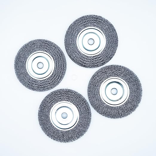 6inch Bench Wire Wheel Brush Set for Rust, Burr, Paint, and Corrosion Removal (4)
