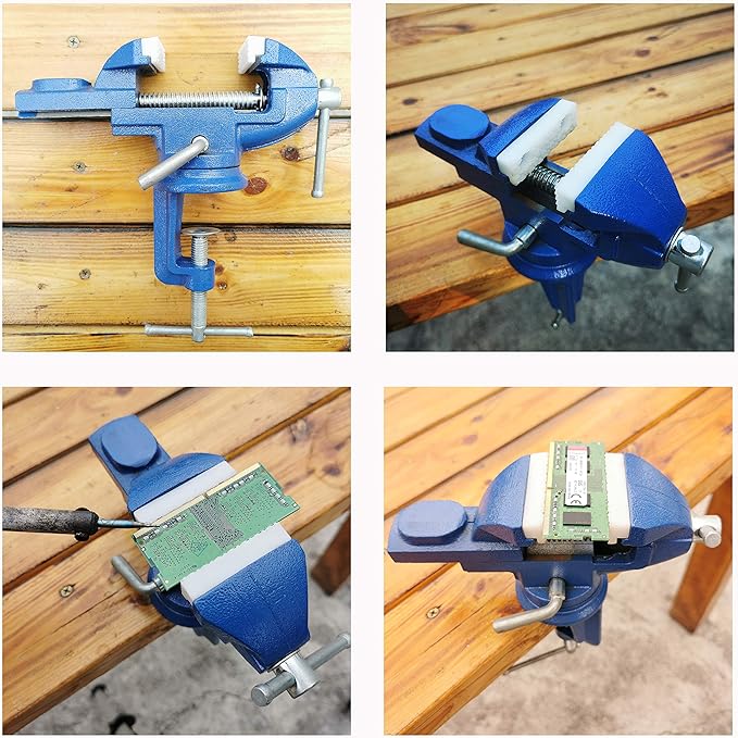 MYTEC Mini Home Vise, nylon jaws Clamp-On Vise, 2.0"