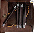 8 Pcs Tungsten Steel Chisel, Metal Engraving Tools, Chisel Set with Leather Sheath for Woodworking, Seal and Bamboo Carving