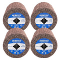 4" Non-Woven Wheel, Pack of 4, 100x100mm, Medium Grit 120, A/O, for Polishing Burnishing Machine