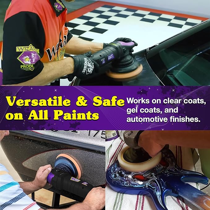 Wizards Buff Pad Back Plate - Soft and Flexible Back Plate for Auto Detailing Supplies - Compatible with Most Wool and Foam Pads - Helps Eliminate Hot Spots and Burns - ‎7 inch
