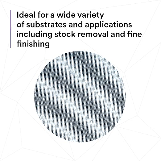 3M Xtract Net Disc 310W, 150+, 5 in, Die 500X, Pack of 50 Hook and Loop Sanding Discs, Virtually Dust-Free, Value Option for Metal, Wood, Composites, Stock Removal, and Fine Finishing