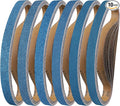 10-Piece 1 x 30 Inch 40-400 Grit Zirconia Sanding Belts, Heavy Duty Long-lasting Sanding Bands for Belt Sander, Rust Paint Removal, Wood Metal Grinding and Finishing