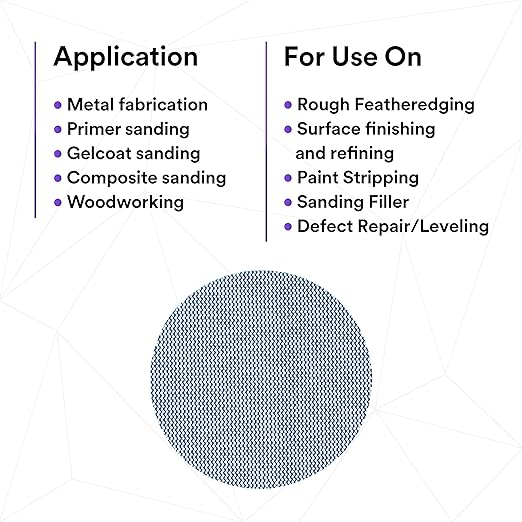 3M Xtract Net Disc 310W, 240+, 8 in, Die 800L, Pack of 50 Hook and Loop Sanding Discs, Virtually Dust-Free, Value Option for Metal, Wood, Composites, Stock Removal, and Fine Finishing