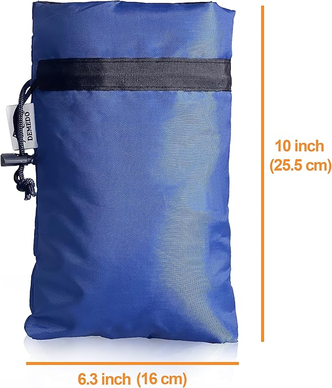 Enlarge Outdoor Faucet Cover for Winter Freeze Protection, 3M Thinsulate, 10”H x 6.3”W Hose Bib Covers for Wall Taps Outside, Waterproof & Frost Free Insulated Spigot Cover, 4 Pcs Faucet Socks - Blue