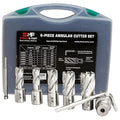 Annular Cutter Set 6 Pcs, Weldon Shank 3/4”, Cutting Depth 1”, Outside Diameter 1/2 to 1-1/16 Inch, Mag Drill Bits Kit for Magnetic Drill Press by S&F STEAD & FAST