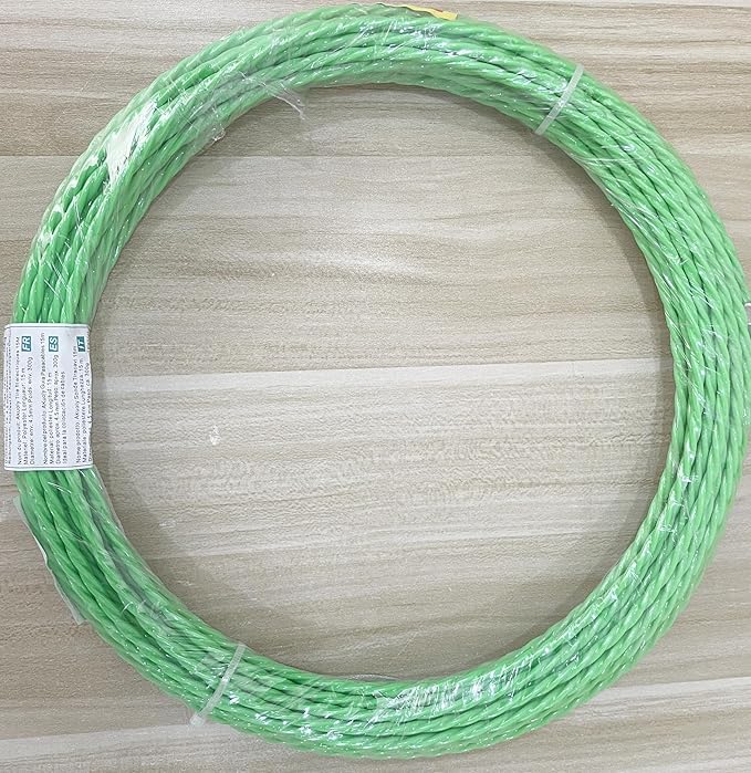 Fish Tape 49FT Wire Fishing Tools Cable Pulling Wire 4.5mm Diameter, Ideal for Cable Runs 15m