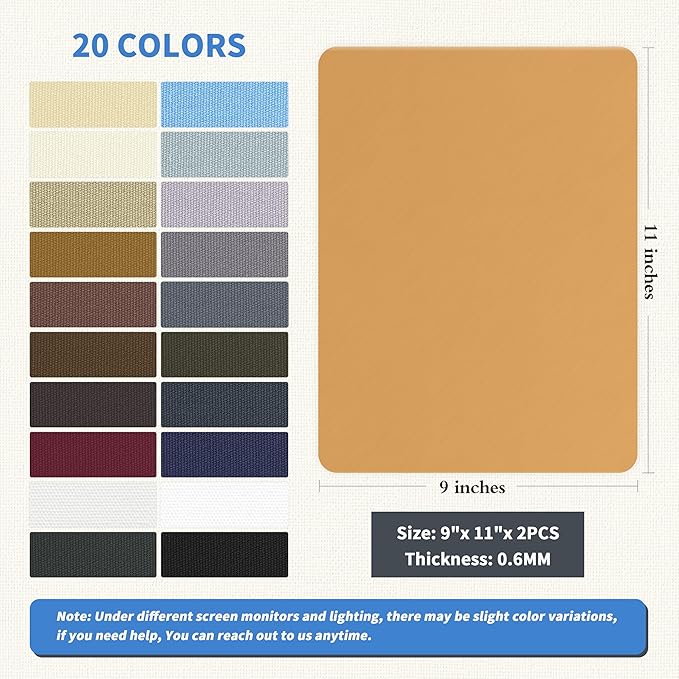 KING MOUNTAIN Canvas Repair Patch 9 x11 Inch 2 Pcs Self-Adhesive Waterproof Fabric Patch for Sofas, Tents, Furniture,Tote Bags, Car Seats (Light Brown)