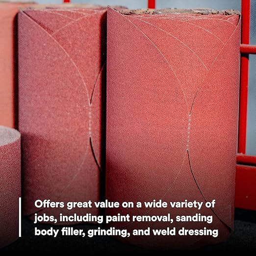 3M Stikit Red Abrasive Sanding Discs, 01108, No Hole, 6 in, 400+ Grade, Pack of 100 Discs, for Auto Sanding, Primer Sanding, E-Coat Sanding