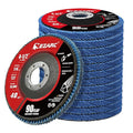 EZARC 12 Pack 40 Grit Flap Discs 4 1/2 for Angle Grinder, 4.5" x 7/8" T27 High Density Jumbo Zirconia Sanding Disc for Rust Removal, Finishing, Grinding, Deburring