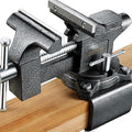 [Upgraded] Bench Vise 4-1/2" Jaw Width with 4.3" Jaw Opening, Table Vice For Workbench, Universal Swivel Vise With Heavy Duty Cast Iron, Easy Adjustment for Woodworking, Workshop DIY Uses