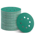 100PCS 320 Grit Premium Green Sanding Discs, 5-Inch 8-Hole Sandpaper for Random Orbital Sander