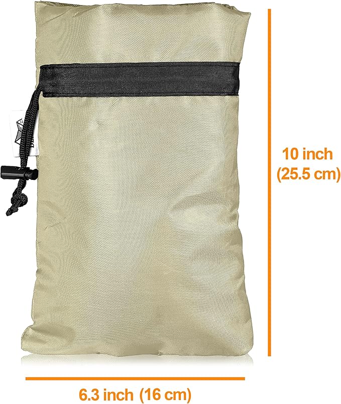 Enlarge Outdoor Faucet Cover for Winter Freeze Protection, 3M Thinsulate, 10"H x 6.3"W Hose Bib for Wall Taps Outside, Waterproof & Frost Free Insulated Spigot, 2 Pcs Faucet Socks - Sand
