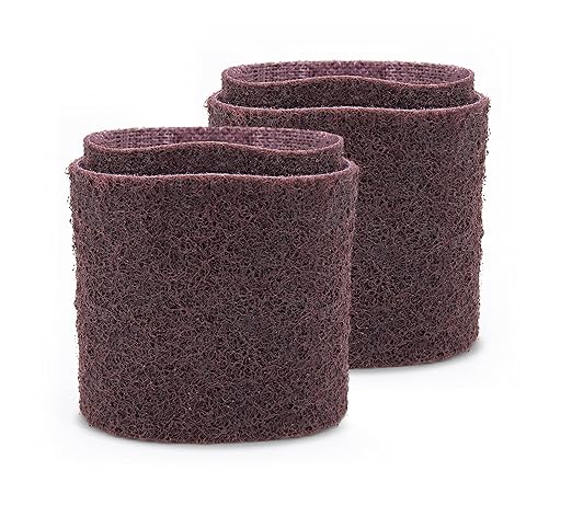 CS Unitec | 42011 | PTX Fleece - Nonwoven Sleeve. 180 Grit, 3-1/2" Diameter x 4" Width, Pack of 4 - Made in Germany