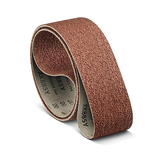 VSM 10-Pack - 1-1/2" X 30" 40 Grit (Coarse) - Ceramic Plus Abrasive Belts with Top Size, Tear-Resistant Flexible Cloth Backing, Durable Hand-Held Machine Compatible Sanding Belts