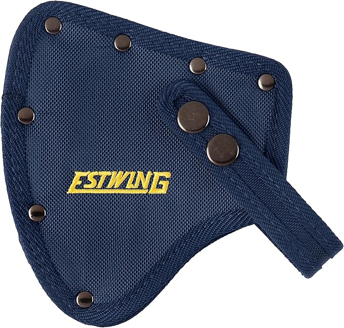 ESTWING Camper's Axe - 16" Hatchet with Forged Steel Construction & Shock Reduction Grip - E44A