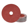 Aluminum Oxide Resin Fiber Sanding and Grinding Discs, 5” x 7/8”, 60 Grit - 25 Pack