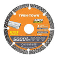 TWIN-TOWN 4 1/2" Diamond Cutting Wheel with 7/8" Arbor, Metal Cut Off Wheel, Carbide Cutting Wheel for Angle Grinder, 5000+ Cuts on Rebar, Steel, Iron, and INOX