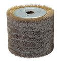 120x100mm Copper Plated Steel Wire Brush Wheel Surface Conditioning Tool 4.7" x 4" with 3/4" Quad Keyway for Surface Finishing of Stainless Steel, Aluminum, Metal and Wood (0.15 Wire)