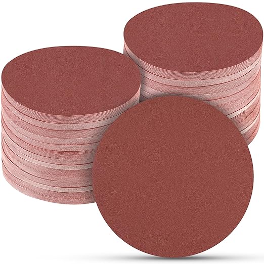 100 PCS 6 Inch Sanding Discs 120 Grit, 6 Hole Hook and Loop Sandpaper, Round Orbital Sand Paper Discs for Sander
