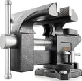 6-Inch Bench Vise Heavy duty Vice for Workbench, Utility Combination Pipe Table Vise Forged Steel Construction and Swivel Base