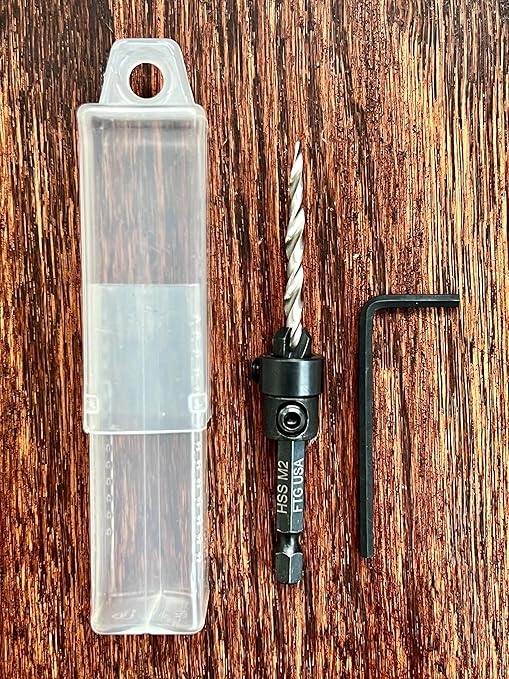 FTG USA Countersink Drill Bit for Wood with Tapered Drill Bit #8 (11/64")